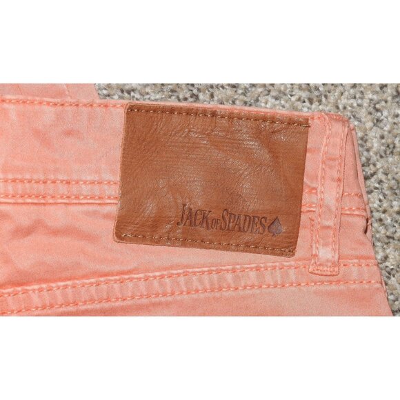 Jack of Spades Jack Straight Leg Denim Jeans Salmon Men's 31x34 - Picture 2 of 11